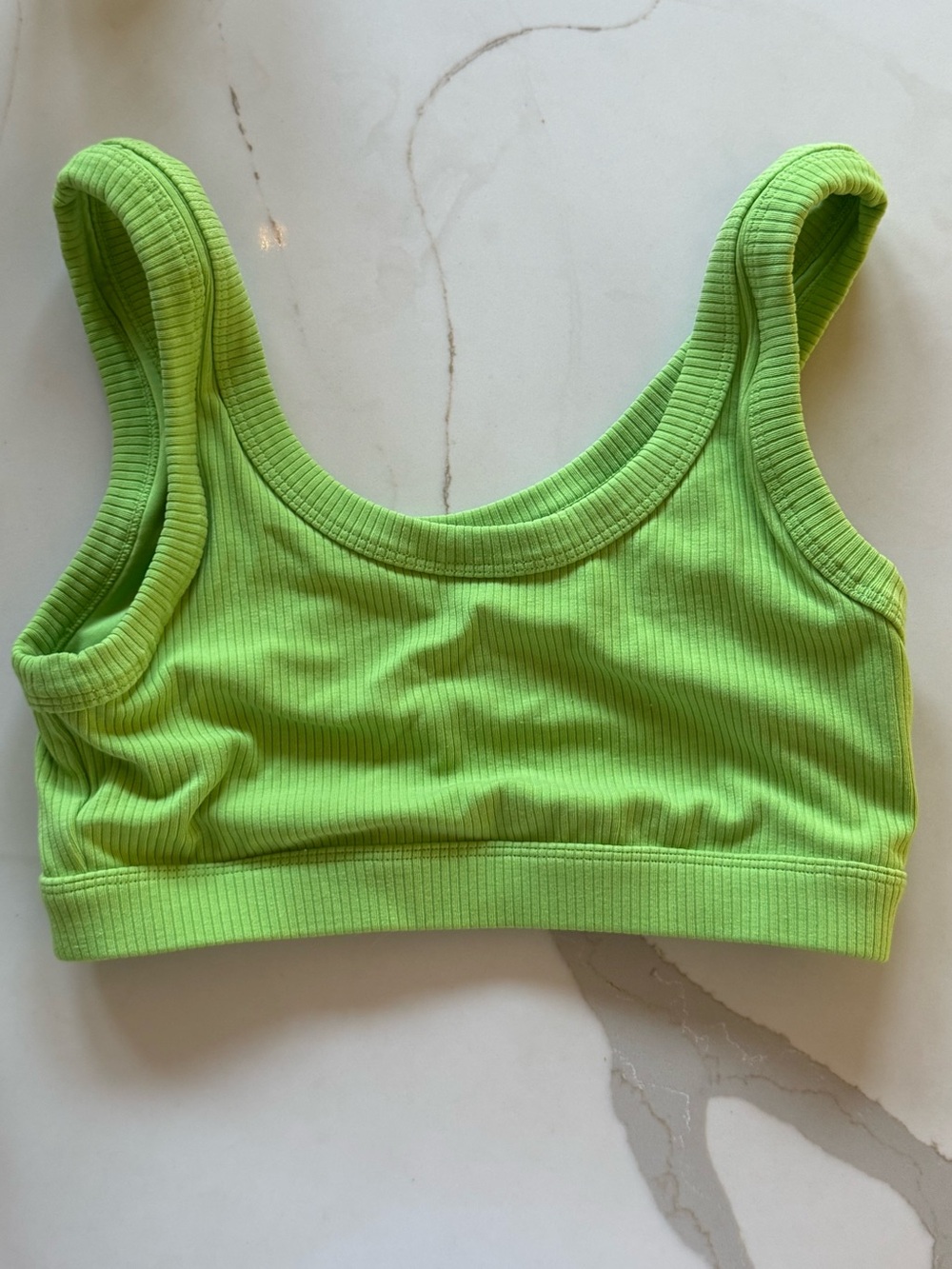 ALO Yoga Ribbed Crop Tank - Lime